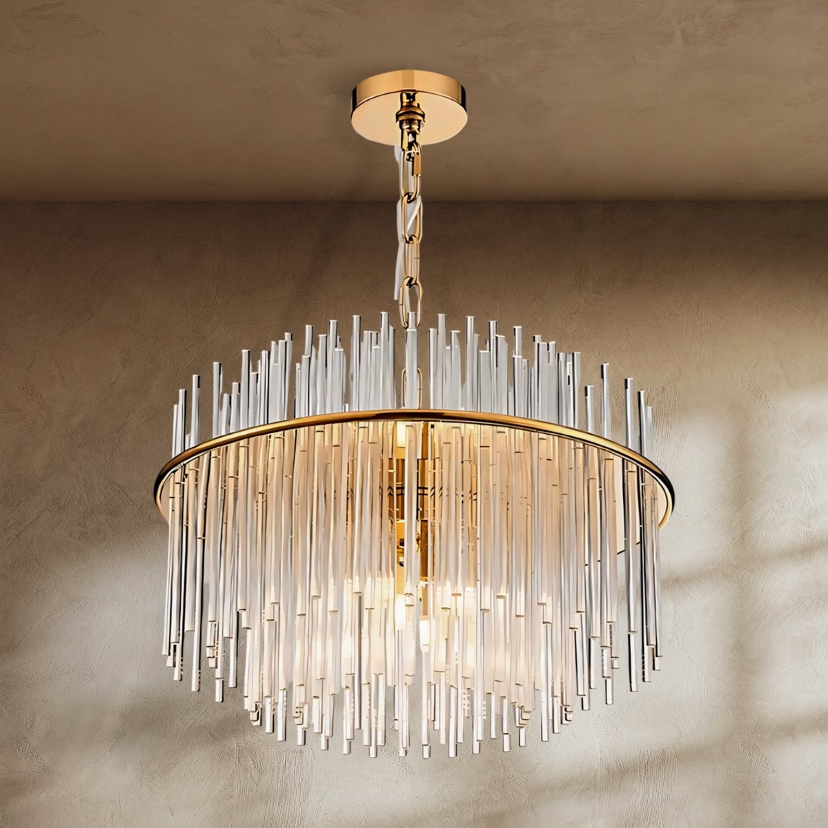 Freyza - Luminara | Elegant Modern Gold Chandelier Light for Dining Room Decor