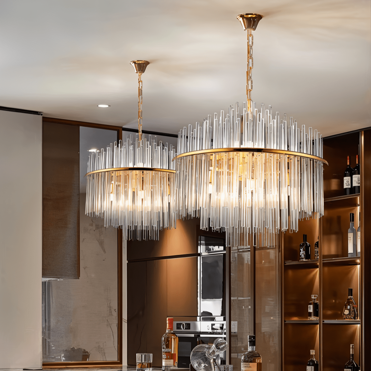 Freyza - Luminara | Elegant Modern Gold Chandelier Light for Dining Room Decor