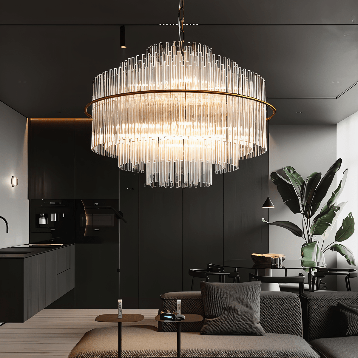 Freyza - Luminara | Elegant Modern Gold Chandelier Light for Dining Room Decor