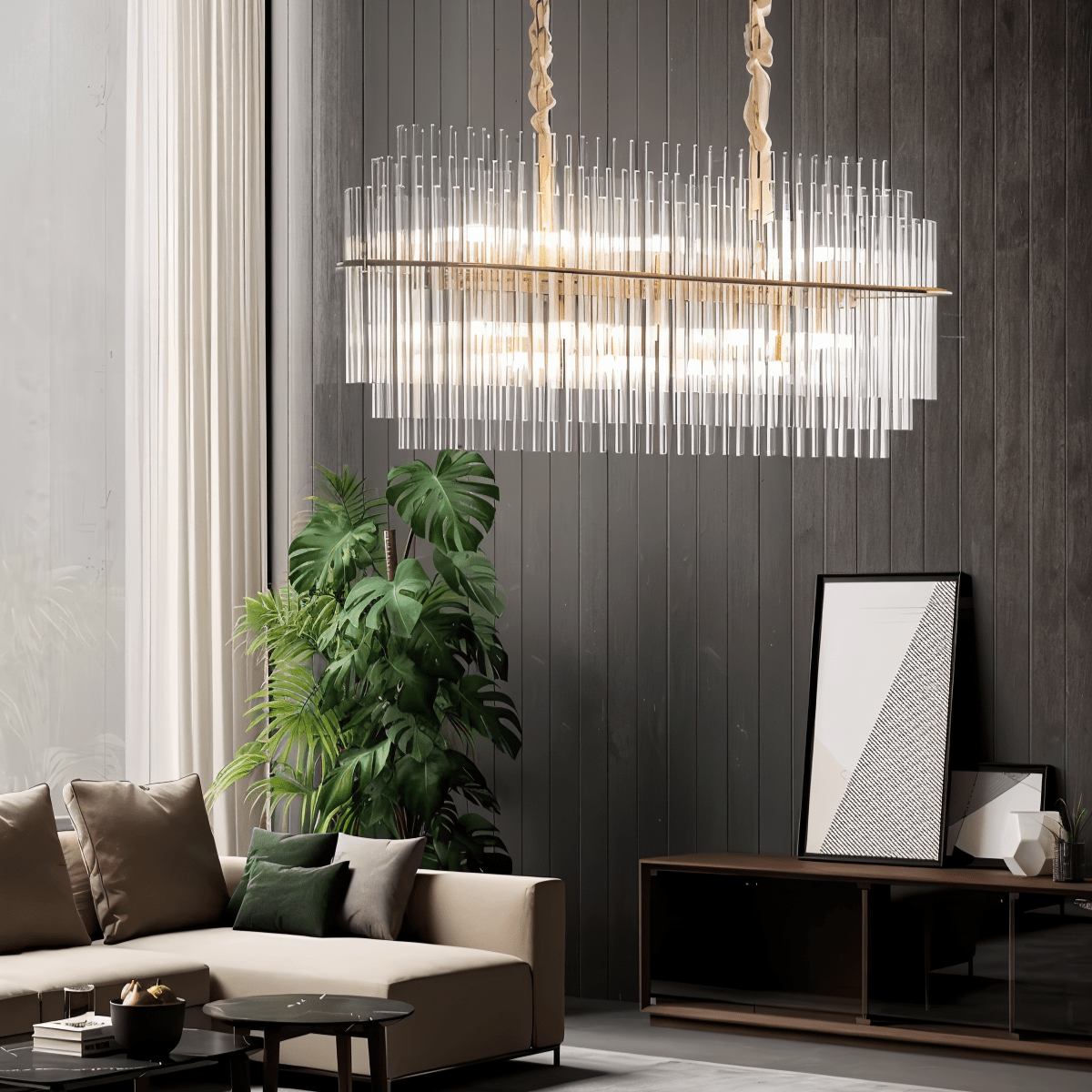 Freyza - Luminara | Elegant Modern Gold Chandelier Light for Dining Room Decor
