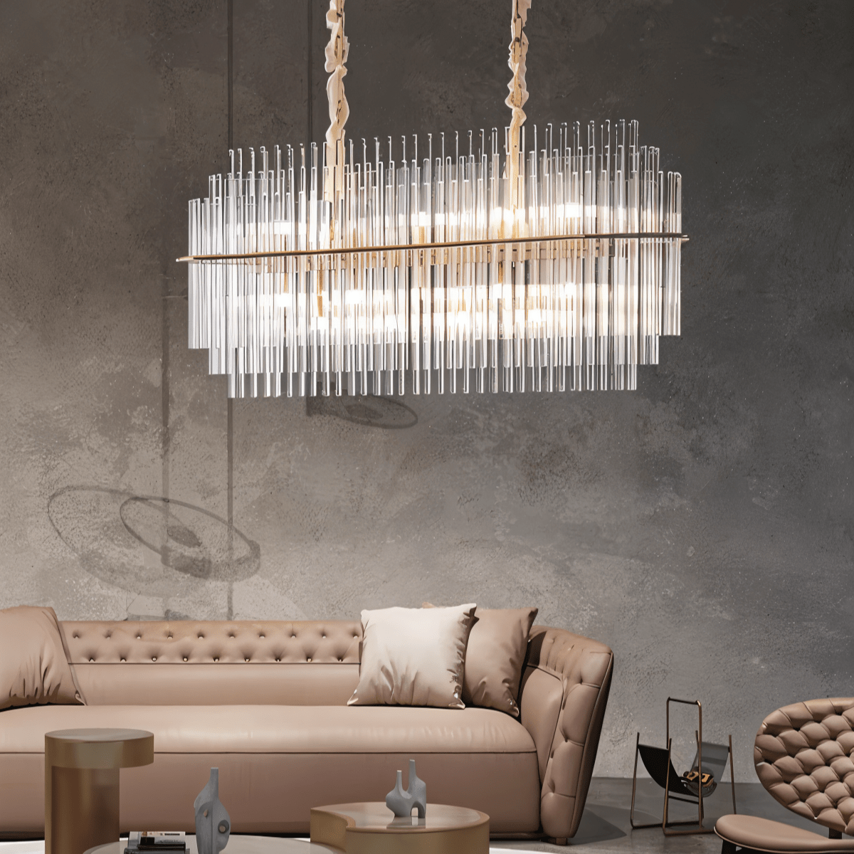 Freyza - Luminara | Elegant Modern Gold Chandelier Light for Dining Room Decor