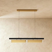 Freyza - Luminara | Elegant Modern Iron Opal Diffuser Dining Room Chandelier
