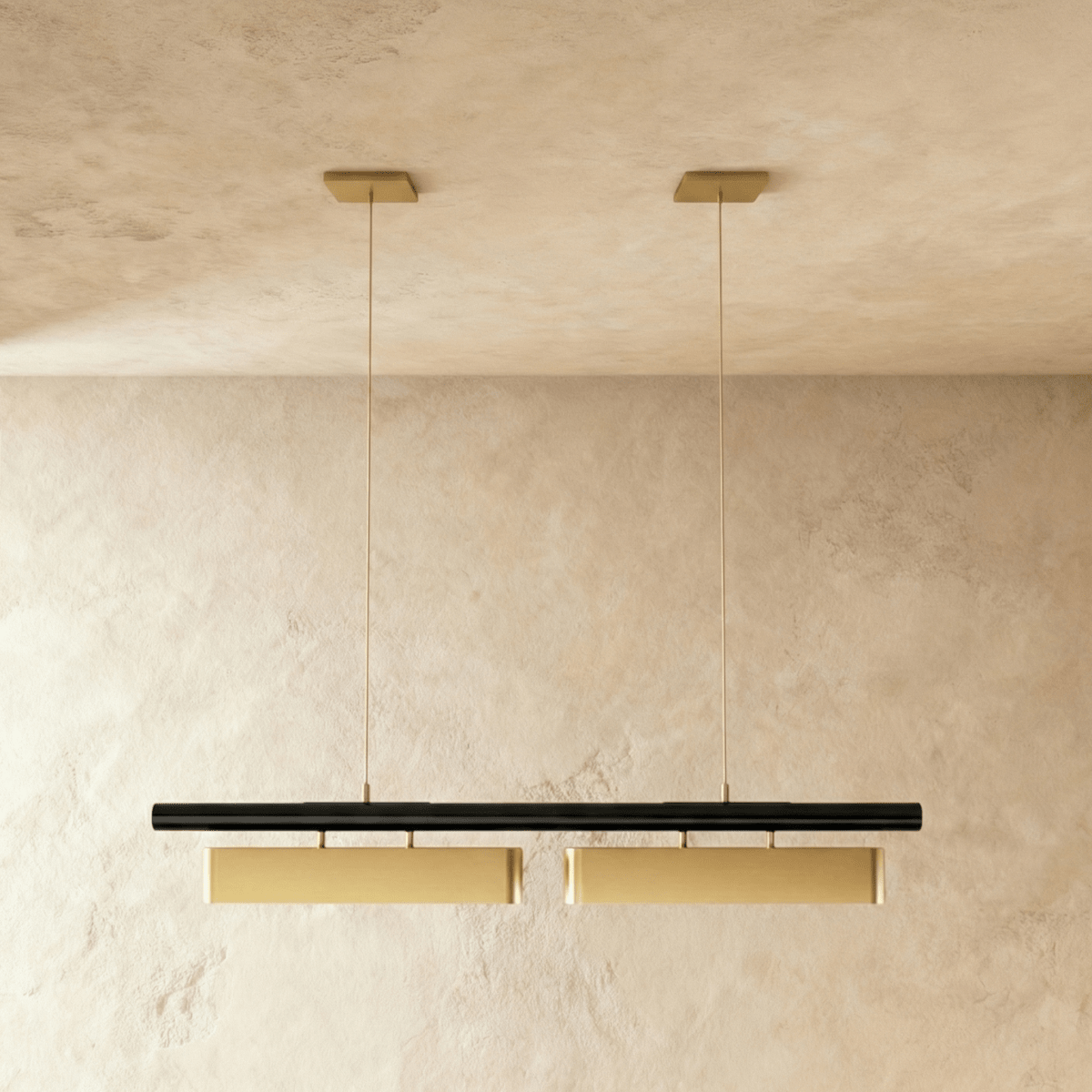 Freyza - Luminara | Elegant Modern Iron Opal Diffuser Dining Room Chandelier