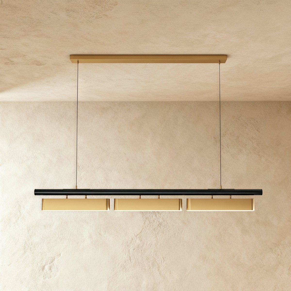 Freyza - Luminara | Elegant Modern Iron Opal Diffuser Dining Room Chandelier