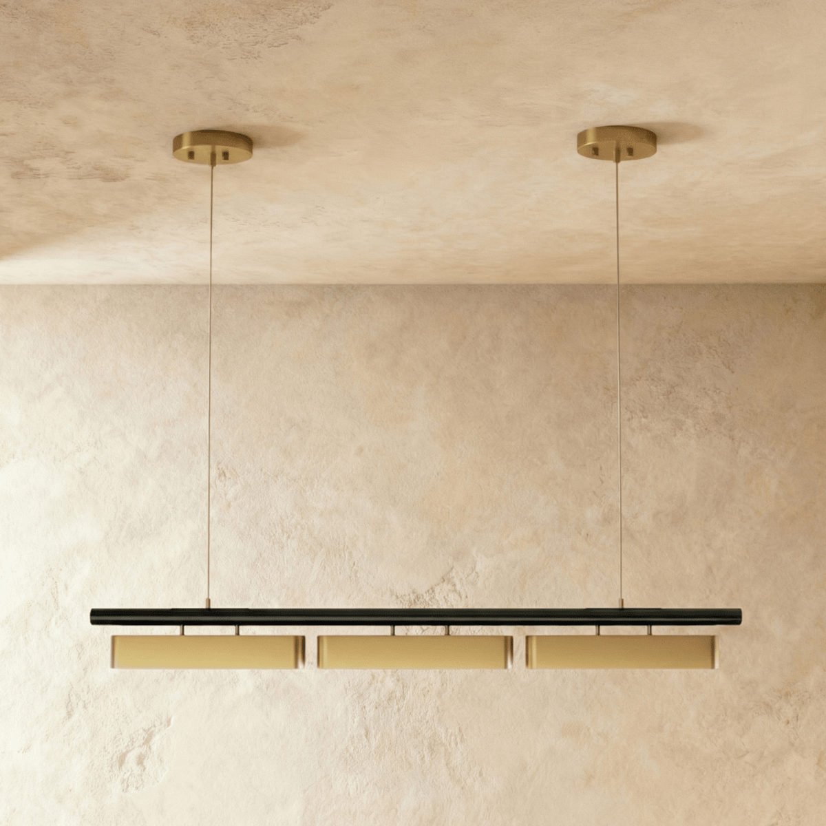 Freyza - Luminara | Elegant Modern Iron Opal Diffuser Dining Room Chandelier