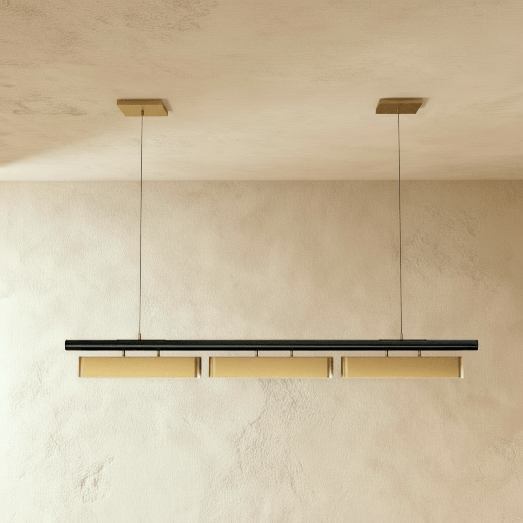 Freyza - Luminara | Elegant Modern Iron Opal Diffuser Dining Room Chandelier