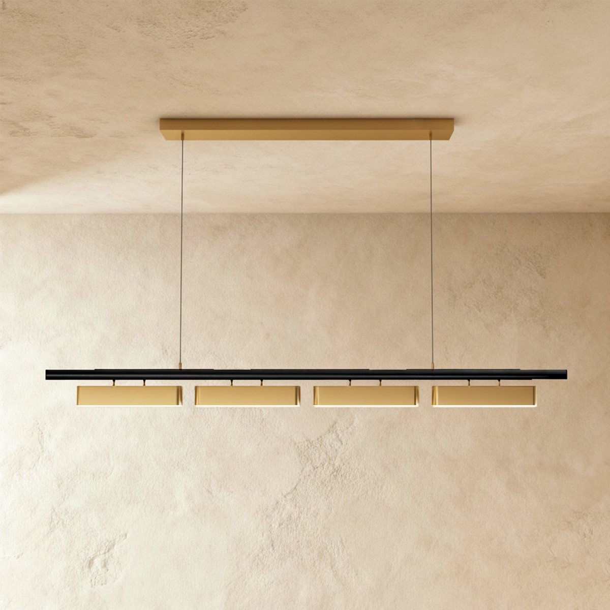 Freyza - Luminara | Elegant Modern Iron Opal Diffuser Dining Room Chandelier