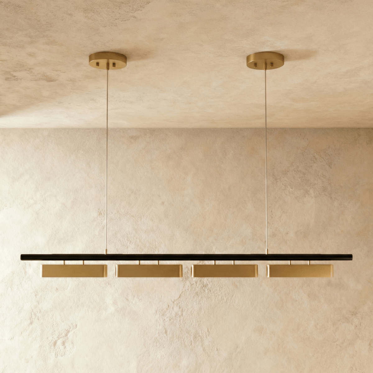 Freyza - Luminara | Elegant Modern Iron Opal Diffuser Dining Room Chandelier