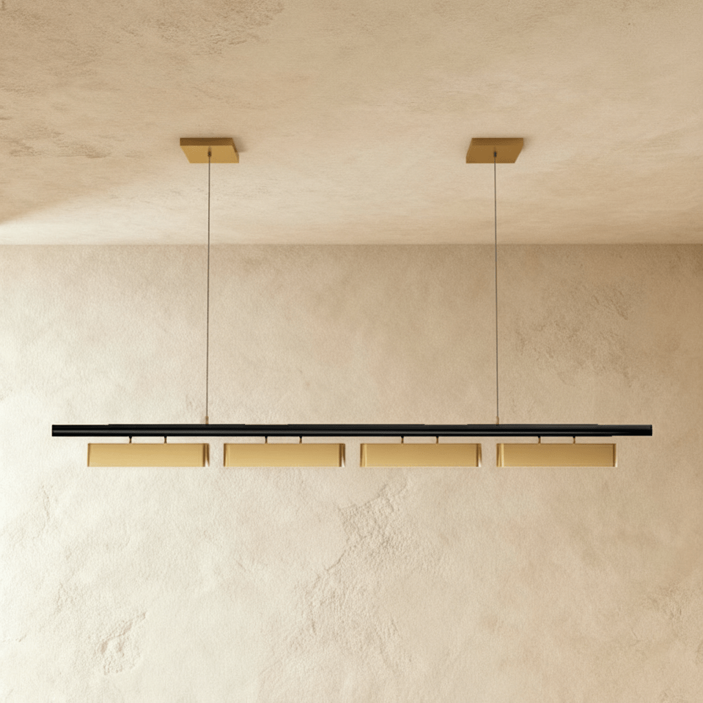 Freyza - Luminara | Elegant Modern Iron Opal Diffuser Dining Room Chandelier