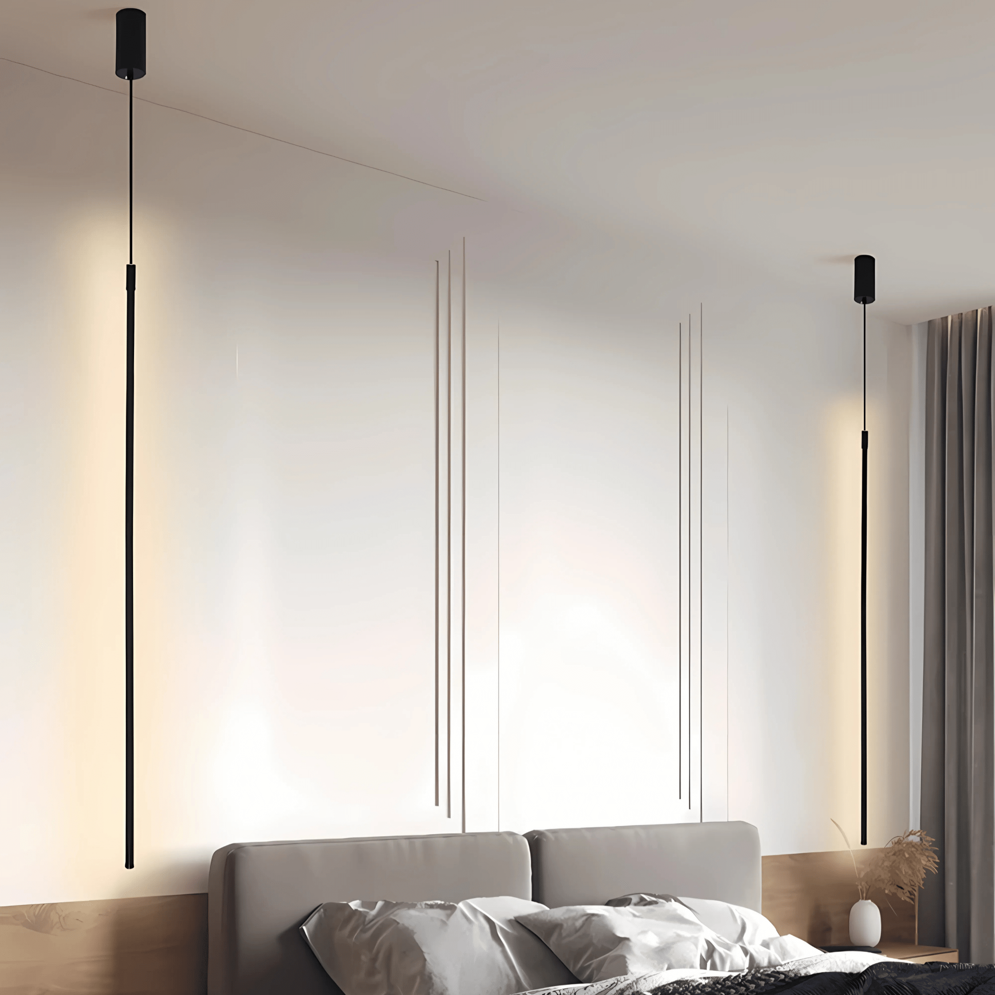 Freyza - Luminara | Elegant Modern Metal Bedside Pendant Light Fixture