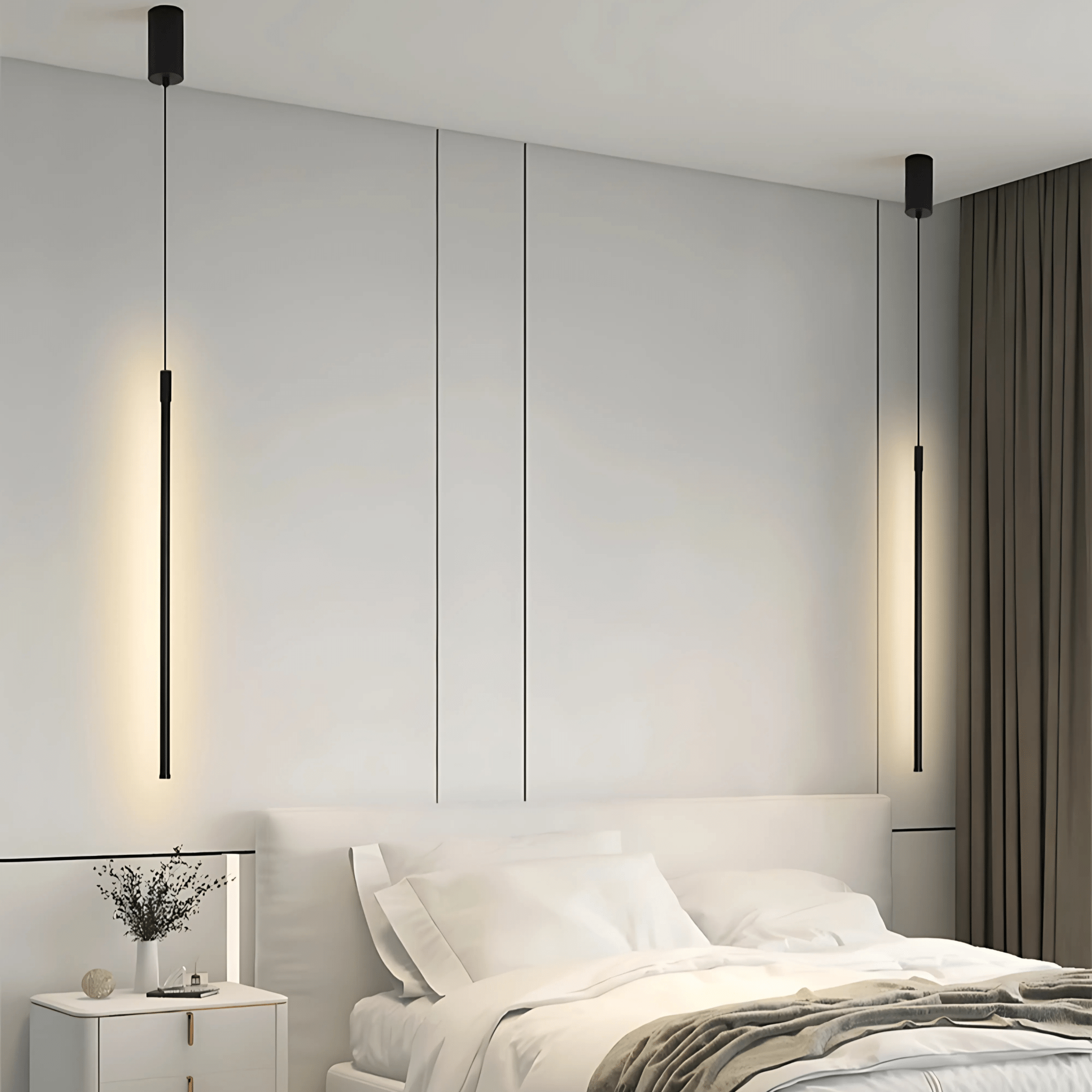 Freyza - Luminara | Elegant Modern Metal Bedside Pendant Light Fixture