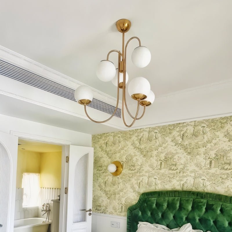 Freyza - Elegant Modern Metal Glass Dining Room Chandelier