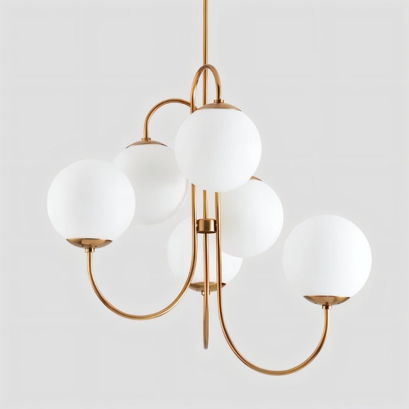 Freyza - Elegant Modern Metal Glass Dining Room Chandelier