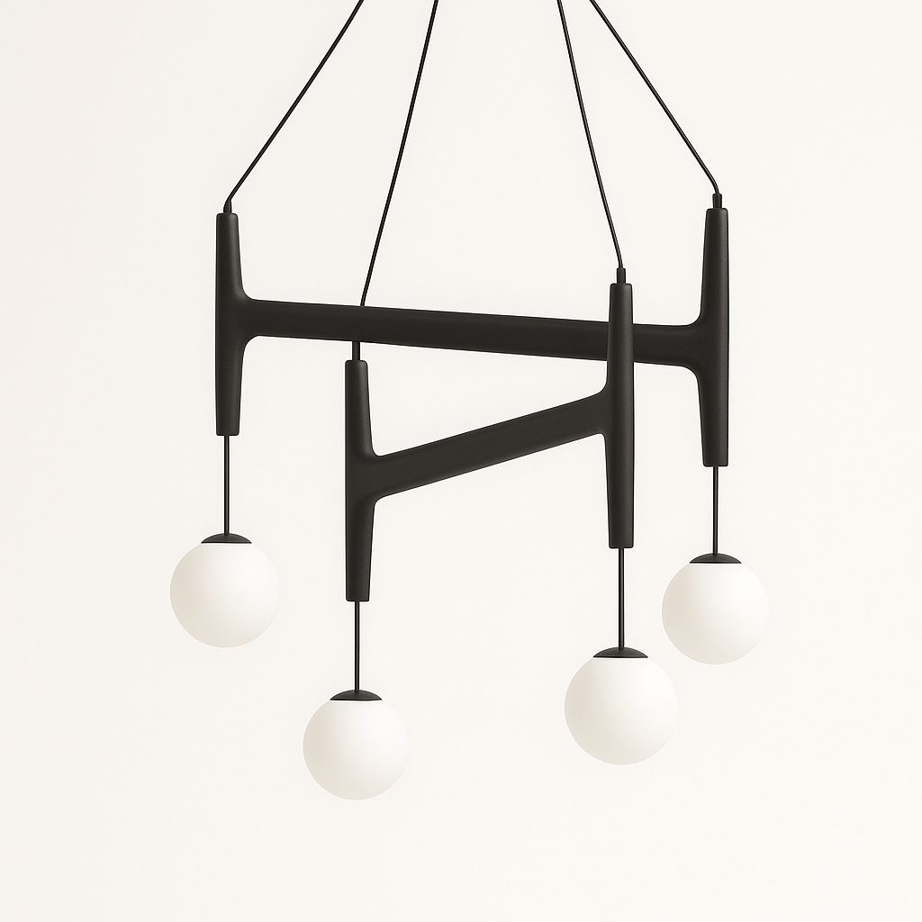 Freyza - Luminara | Elegante moderne minimalistische Holz-Kronleuchterbeleuchtung