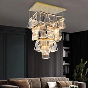 Freyza - Luminara | Elegant Modern Rectangle Ceiling Mount Chandelier
