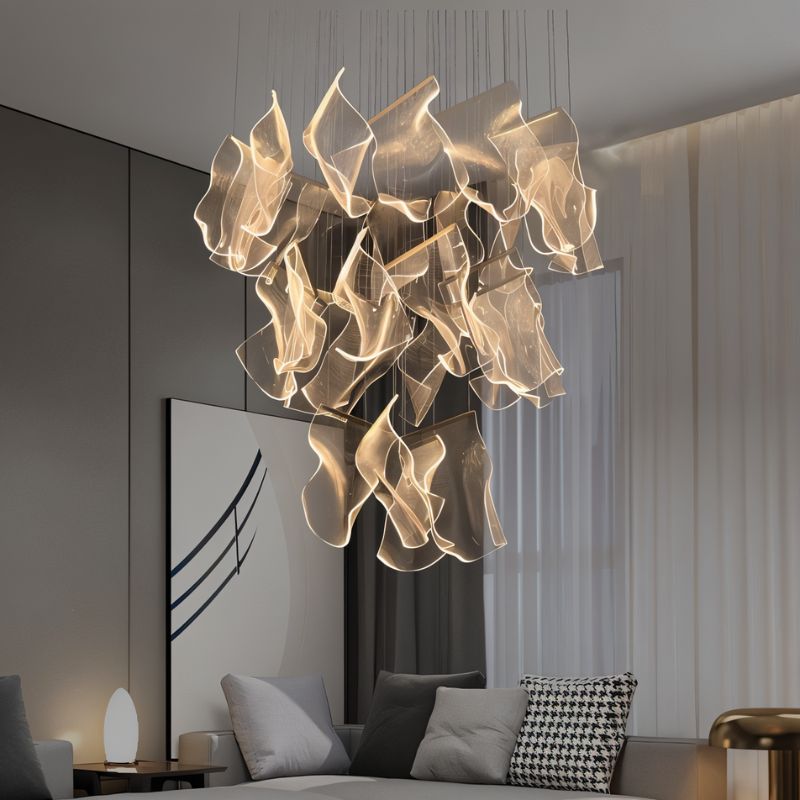 Freyza - Luminara | Elegant Modern Rectangle Ceiling Mount Chandelier