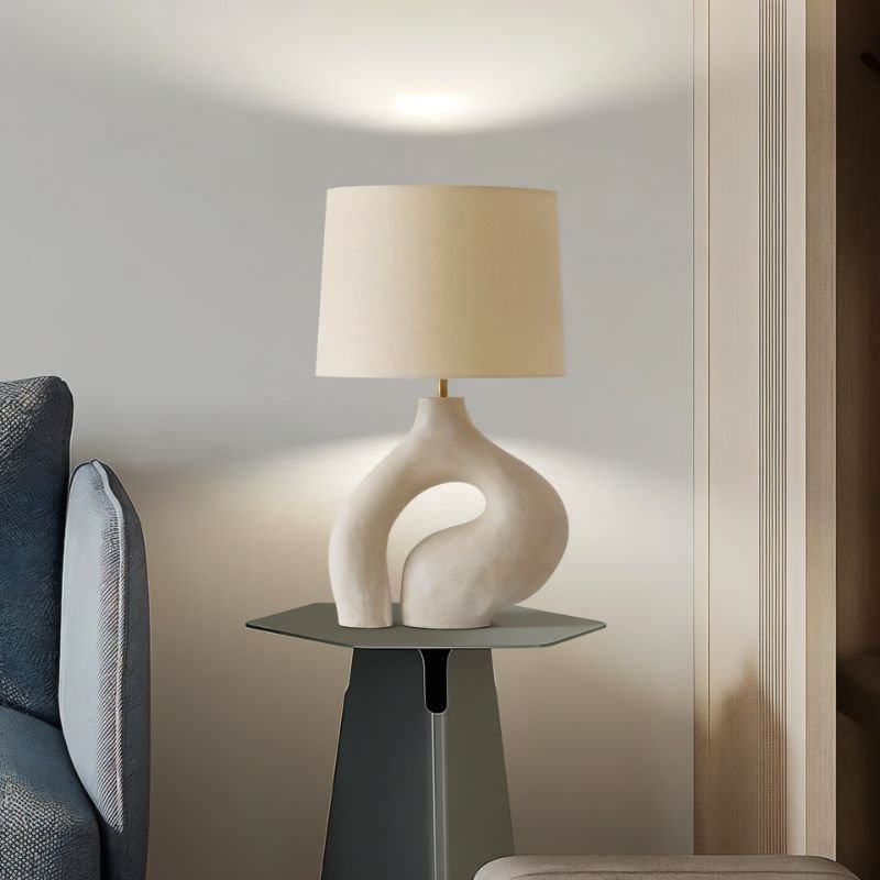 Luminara | Elegant Modern Resin Table Lamp for Bedroom & Living Room 4