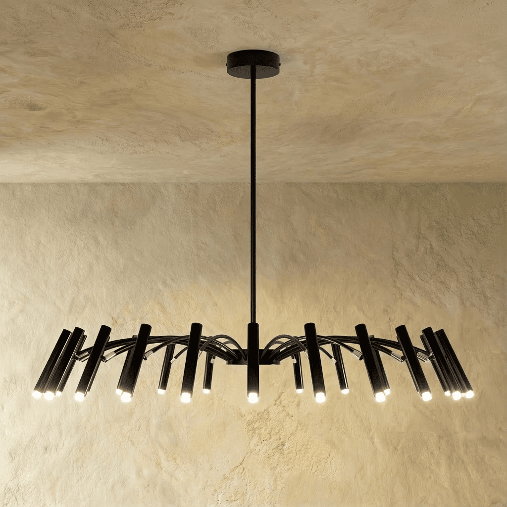 Freyza - Luminara | Elegant Modern Wrought Iron Dining Room Chandelier Light