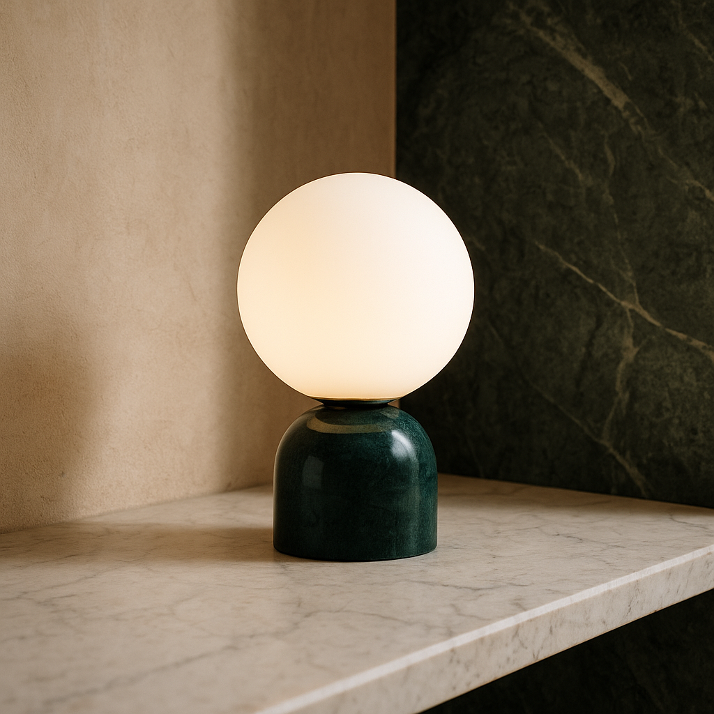 Luminara | Elegant Scandinavian Marble LED Table Lamp for Bedroom 3