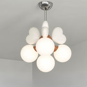 Freyza - Elegant Sculptural Modern Chandelier with Glass Accents