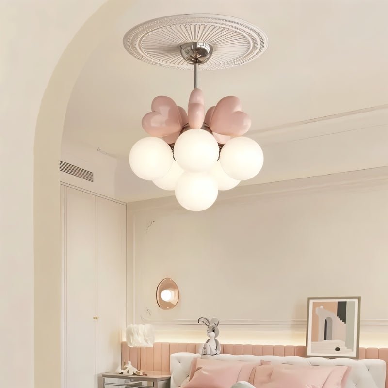Freyza - Elegant Sculptural Modern Chandelier with Glass Accents
