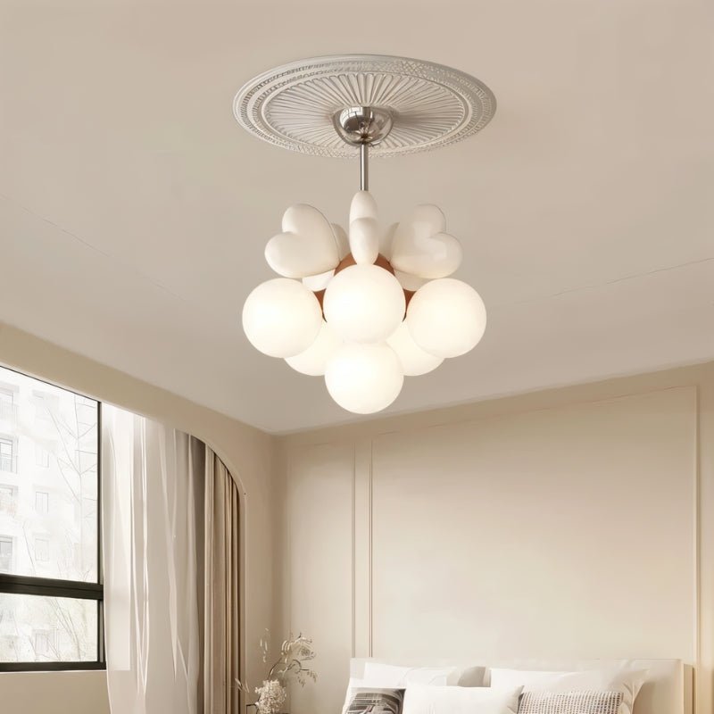 Freyza - Elegant Sculptural Modern Chandelier with Glass Accents