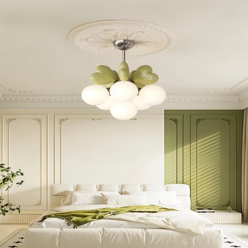 Freyza - Elegant Sculptural Modern Chandelier with Glass Accents