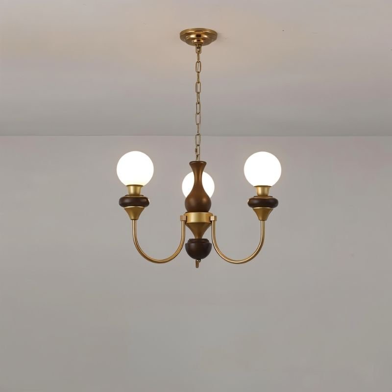 Freyza - Elegant Vintage Glass Iron Chandelier Light Fixture