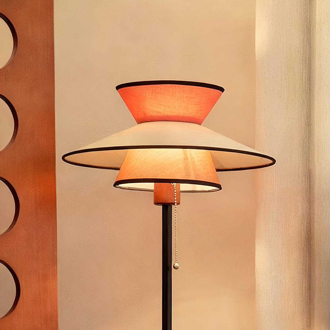 Luminara | Elegant Vintage Iron Standing Floor Lamp with Fabric Shade 3