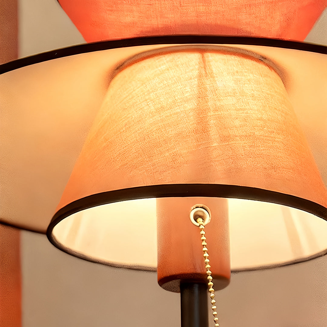 Luminara | Elegant Vintage Iron Standing Floor Lamp with Fabric Shade 4