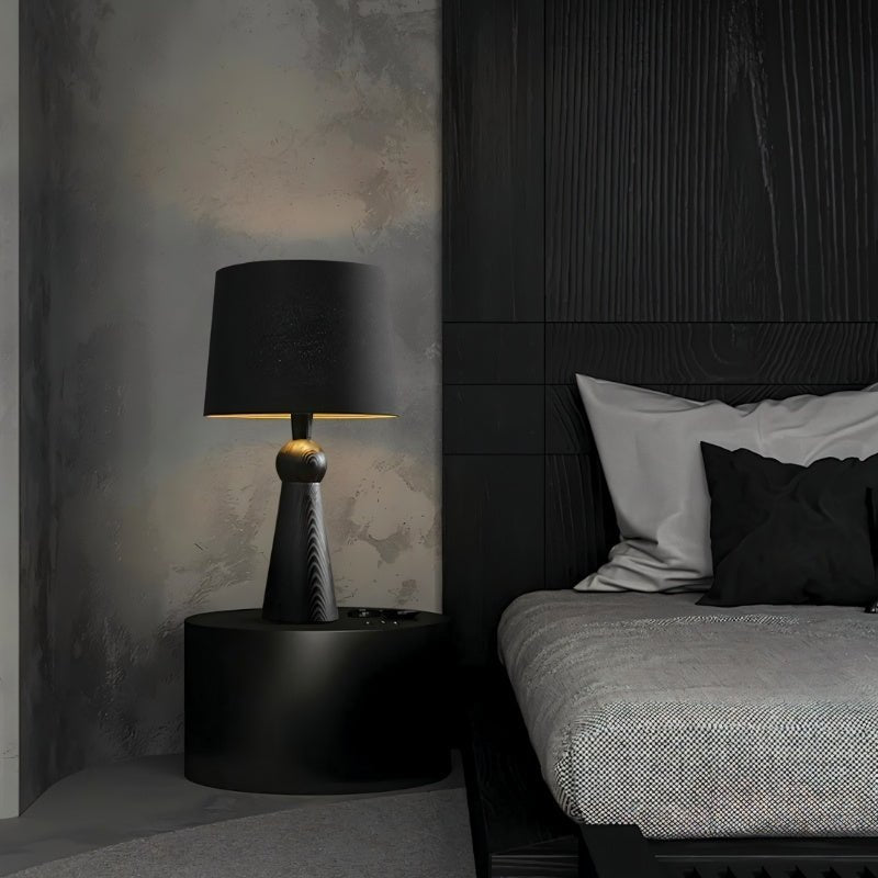 Luminara | Elegant Warm Wooden Base Bedside Table Lamp for Cozy Ambiance 1