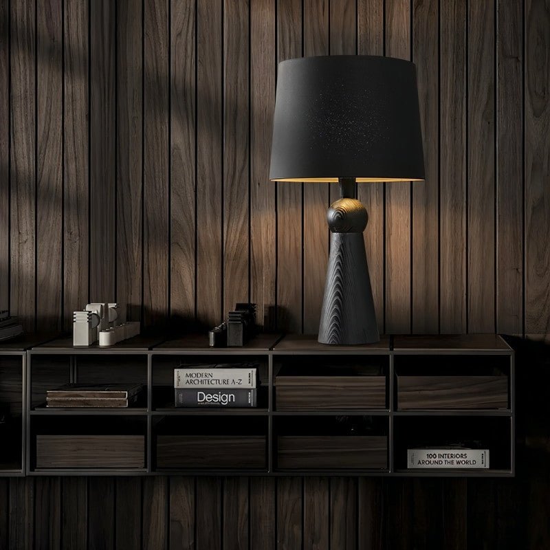 Luminara | Elegant Warm Wooden Base Bedside Table Lamp for Cozy Ambiance 2