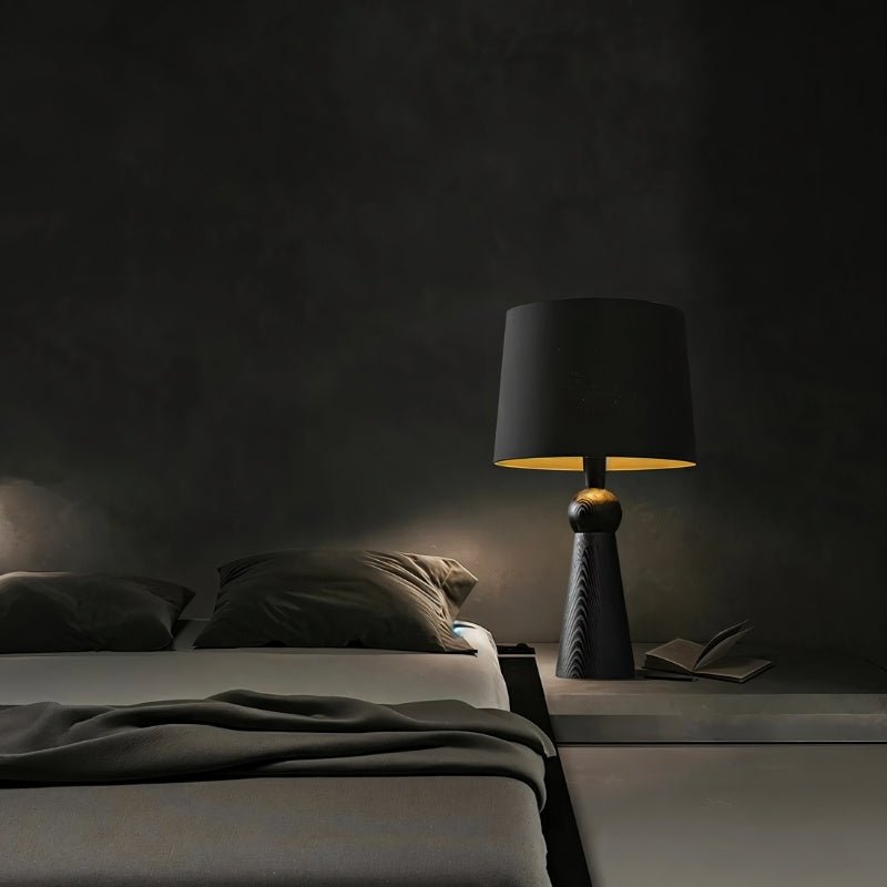 Luminara | Elegant Warm Wooden Base Bedside Table Lamp for Cozy Ambiance 3