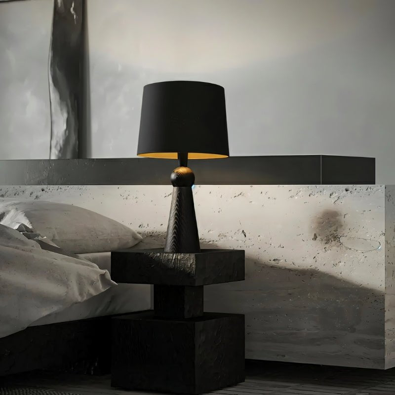 Luminara | Elegant Warm Wooden Base Bedside Table Lamp for Cozy Ambiance 5
