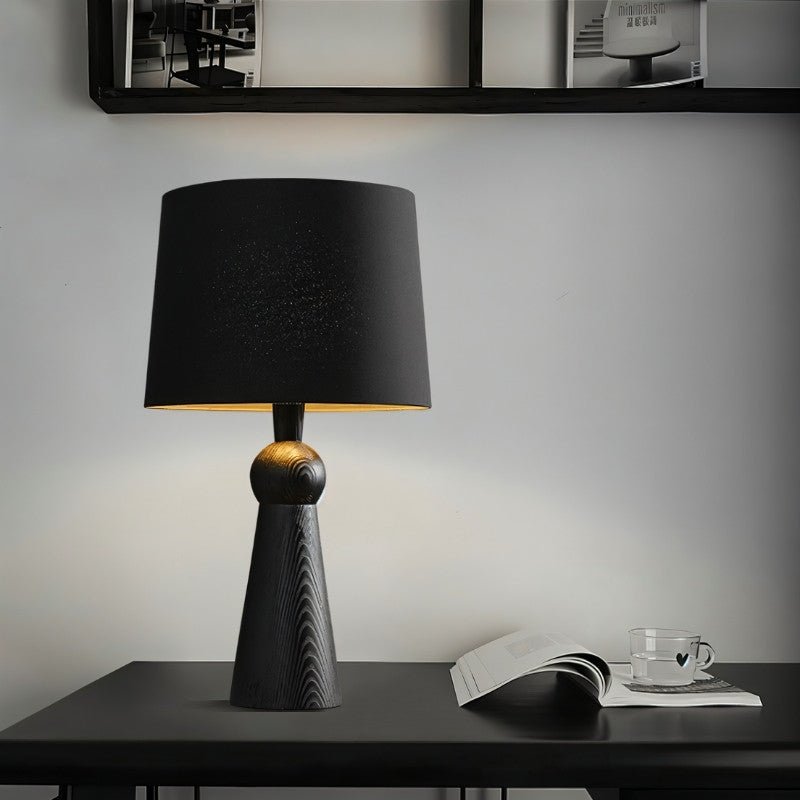 Luminara | Elegant Warm Wooden Base Bedside Table Lamp for Cozy Ambiance 7