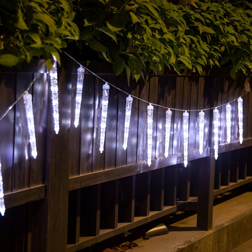 Luminara | Elegant Waterproof Solar LED Icicle String Lights 2