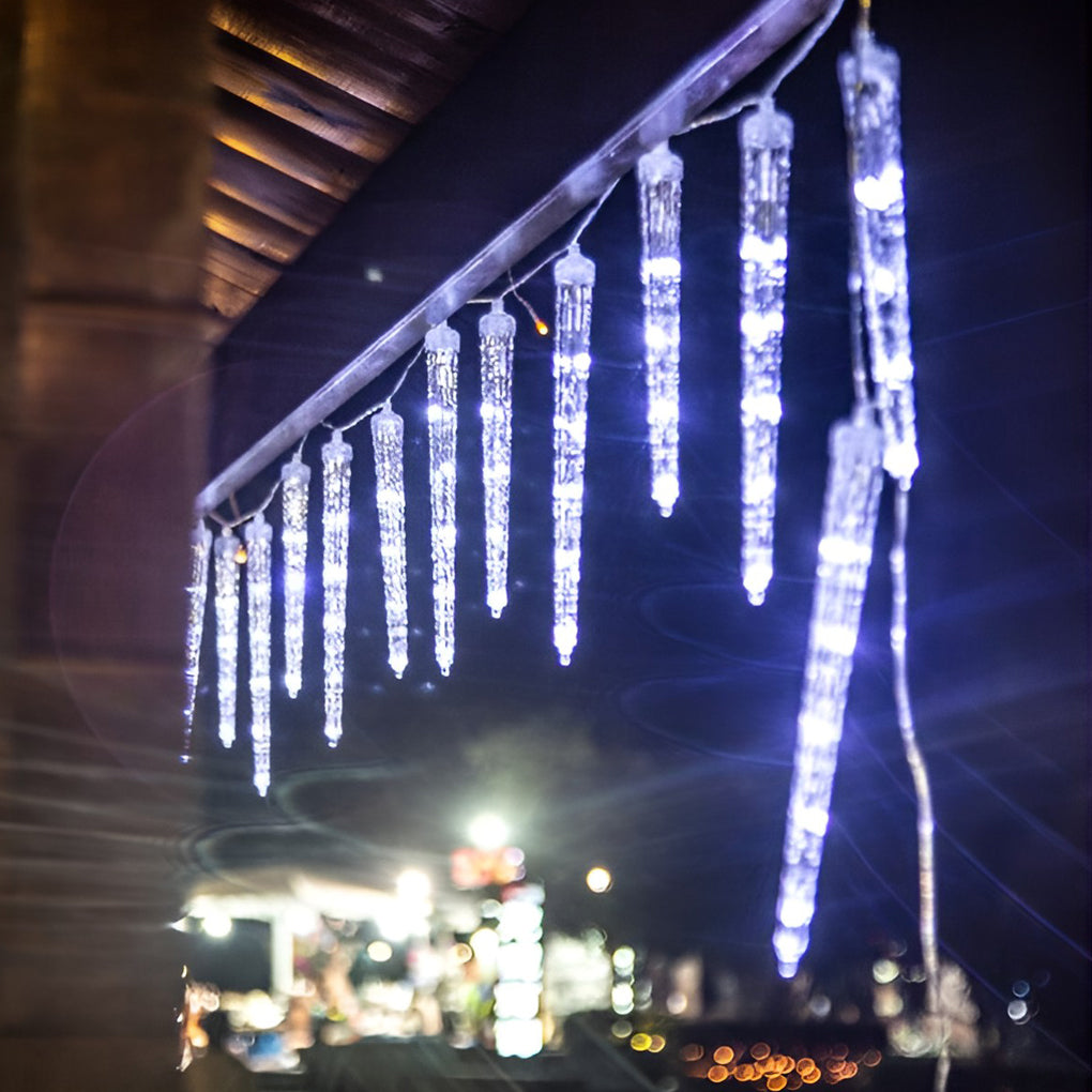 Luminara | Elegant Waterproof Solar LED Icicle String Lights 3