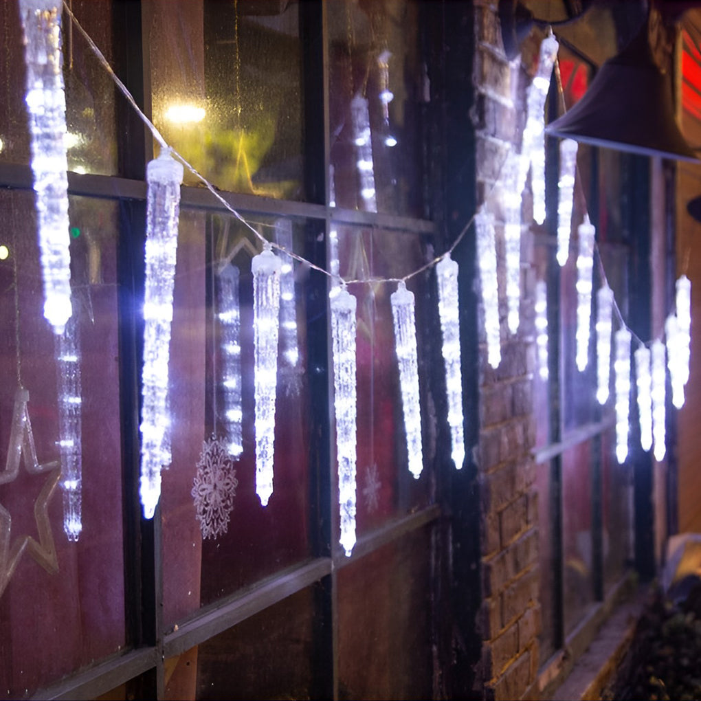 Luminara | Elegant Waterproof Solar LED Icicle String Lights 5