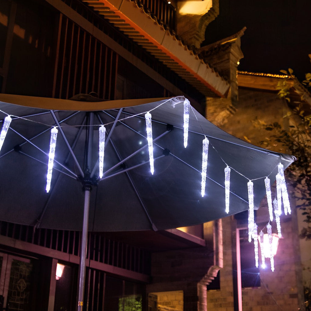 Luminara | Elegant Waterproof Solar LED Icicle String Lights 6