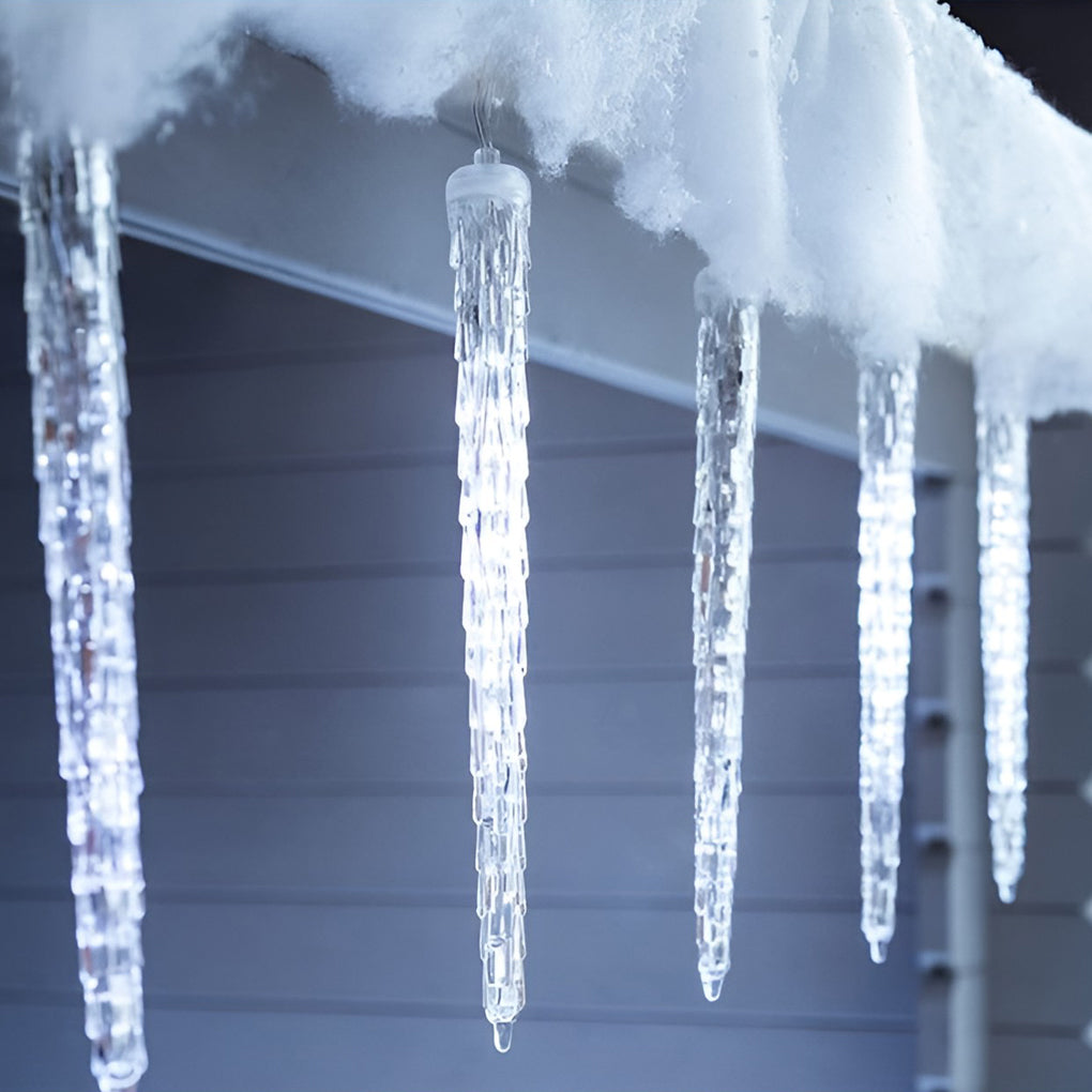 Luminara | Elegant Waterproof Solar LED Icicle String Lights 7