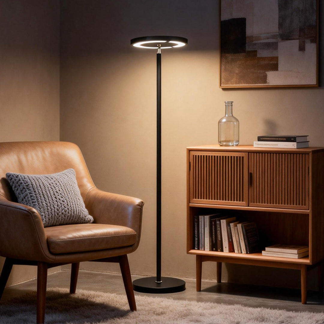Luminara | Modern Adjustable Black Floor Lamp with RGB Lighting 0