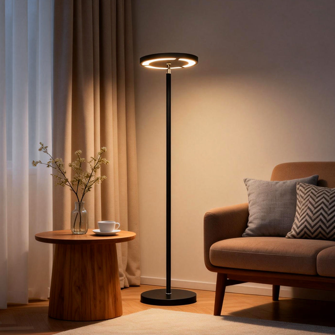 Luminara | Modern Adjustable Black Floor Lamp with RGB Lighting 1