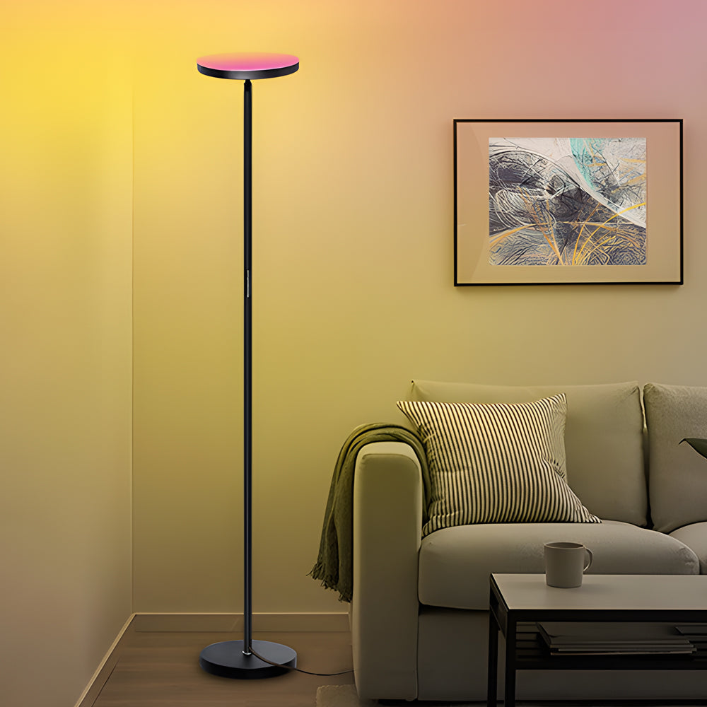 Luminara | Modern Adjustable Black Floor Lamp with RGB Lighting 4