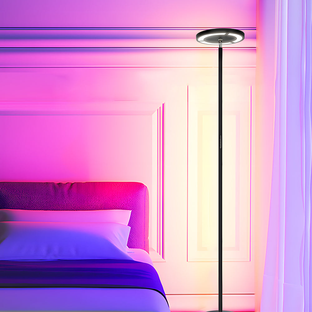 Luminara | Modern Adjustable Black Floor Lamp with RGB Lighting 5