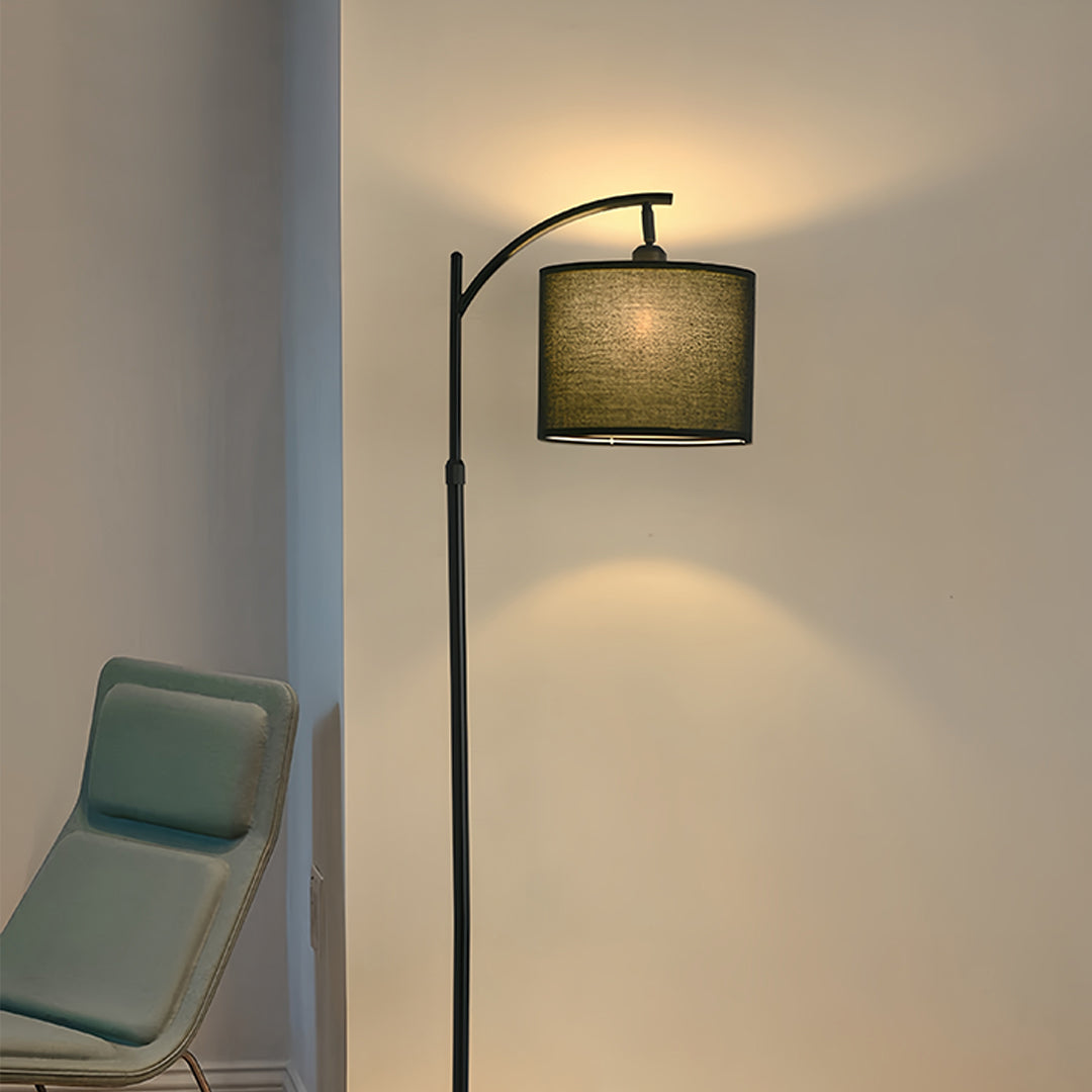 Luminara | Modern Black Arc Floor Lamp with Adjustable Height Design 3