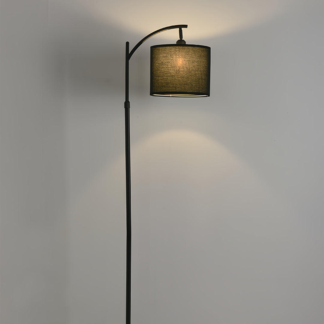 Luminara | Modern Black Arc Floor Lamp with Adjustable Height Design 4