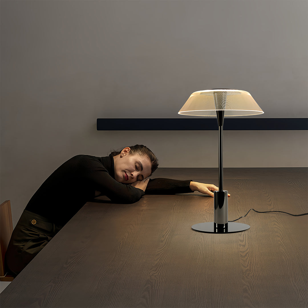 Luminara | Modern Black Floor Lamp with Acrylic Shade for Living Room 0