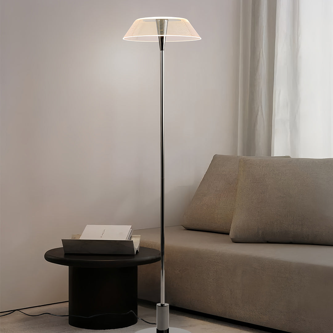 Luminara | Modern Black Floor Lamp with Acrylic Shade for Living Room 1