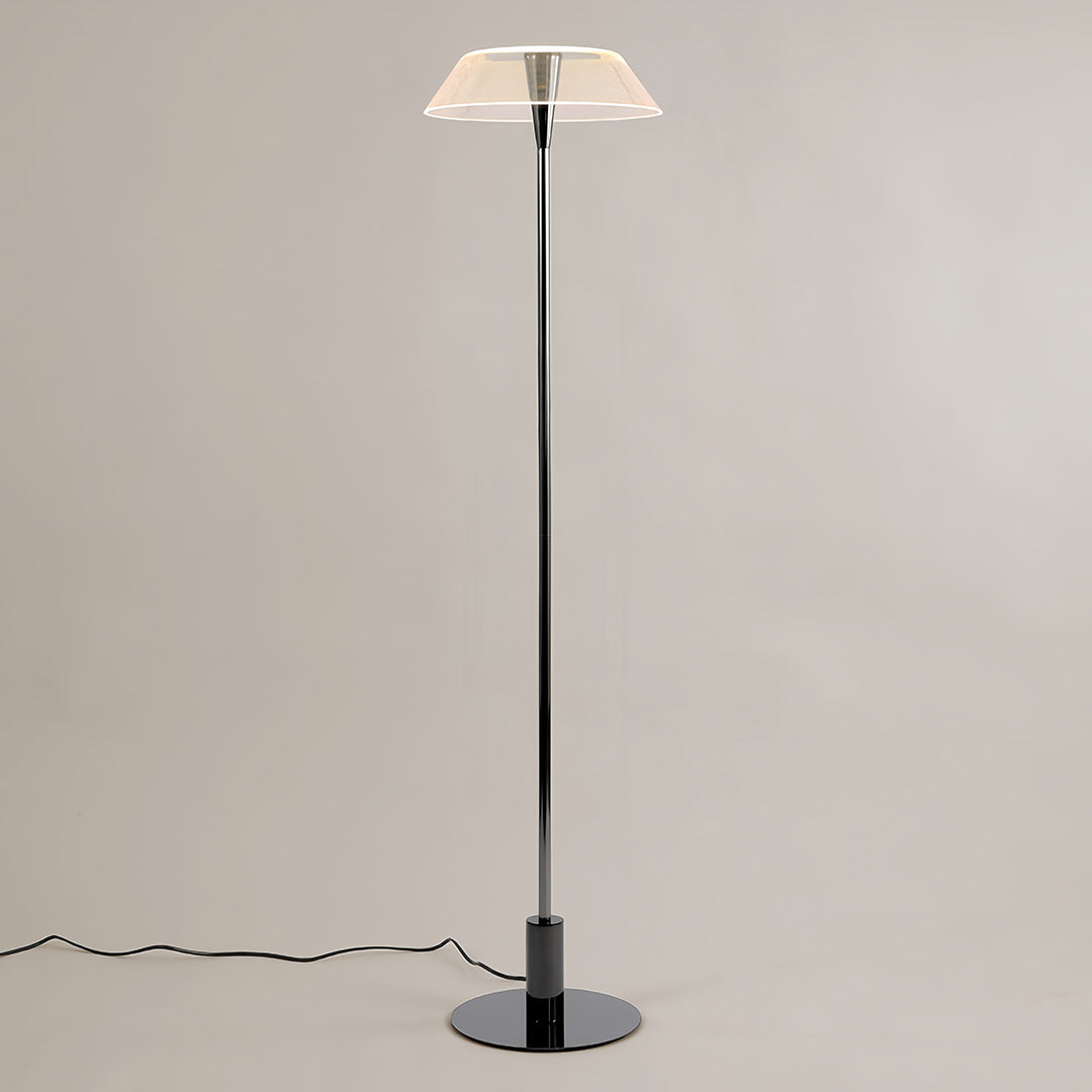 Luminara | Modern Black Floor Lamp with Acrylic Shade for Living Room 2