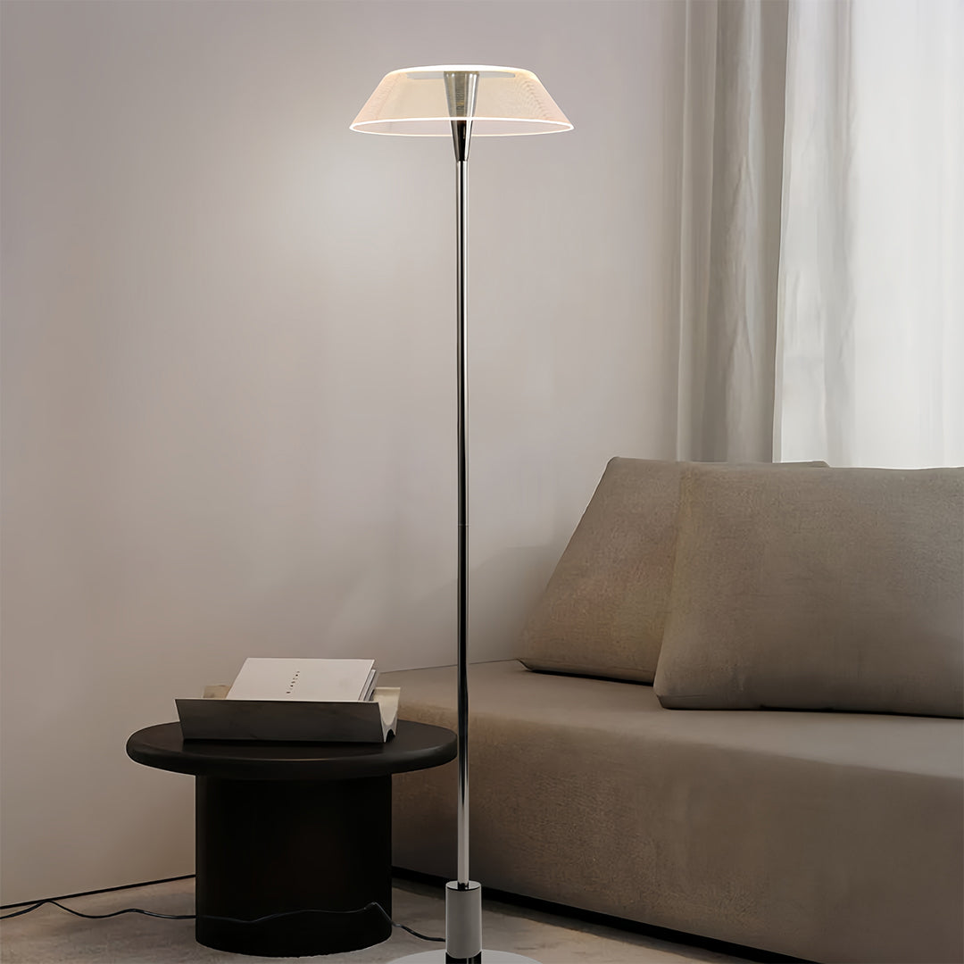 Luminara | Modern Black Floor Lamp with Acrylic Shade for Living Room 3